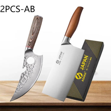 Premium Japanese Stainless Steel Bone Chopping Knife - InspiredGrabs.com
